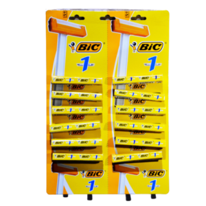 Bic 1 Disposable Shaving Razor, Card of 24 Razors