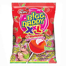 Bigg Daddy Lollipops Strawberry 50pcs